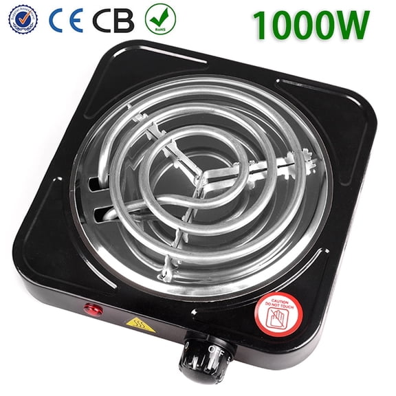 Autoez 2000W Electric Double Burner with 5 Level Temperature Control Portable Electric Stove for Home Dorm Office