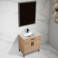 thumbnail image 3 of Blossom Lisbon 30" Freestanding Vanity w/ SMC Sink | Classic Oak | All-Wood| Soft-Close Doors, 3 of 9