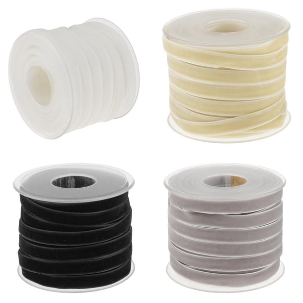 Cinta De Terciopelo De 20 Yardas Y 10 Mm De Ancho Para Manualidades, Embalaje De Regalo, 4 Rollos