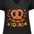 thumbnail image 4 of Inktastic Oktoberfest Squad Fall Leaves Pretzel Women's Plus Size V-Neck T-Shirt, 4 of 5