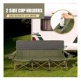 thumbnail image 6 of 3 Person Camping Chair with Cup Holders - Heavy Duty 990lbs Capacity - Folding Portable Outdoor Chair for 3 Adults - Cotton Padded Beach Chair with Storage Bag, 6 of 9