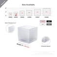 thumbnail image 5 of WGV International Decorative Glass Square Cube Vase, Candle Holder, 1 Piece 5" x 5" x 5" - Frosted, 5 of 5