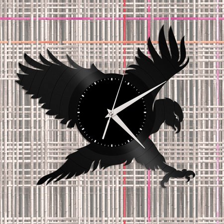 Hawk Vinyl Wall Clock Record Famous Birds Lovers Gift Office Home Decoration Vintage Design Office Bar Room Home Decor