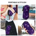 thumbnail image 6 of Bingfone Crystal Purple Snowflake Print Sunglasses Case Portable Travel Zipper Eyeglasses Case With Hook, 6 of 6