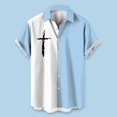 thumbnail image 2 of DGMIOCS Blouse pour Homme Coupe Ajustée Anti-Rétrécissement Tenue de Travail Bleu Pâle L, 2 of 3