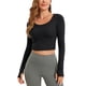 thumbnail image 1 of Top corto de manga larga Butterluxe CRZ YOGA negro XXS, 1 of 5