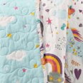 thumbnail image 2 of Lush Decor Unicorn Heart Kids Animal Print Polyester Reversible Throw, 60" x 50", White/Multi, Single, 2 of 5