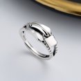 thumbnail image 5 of Anillos gruesos para mujeres, niñas, anillos de plata de ley con forma de candado, colgantes de boda, tamaño ajustable para regalo de cumpleaños, 5 of 5