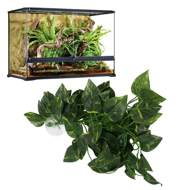 Herwey Simulation Rattan Landscaping, Climbing Pet Box Green Vine Landscaping Shape For Decoration And Landscaping Of Fish Tanks