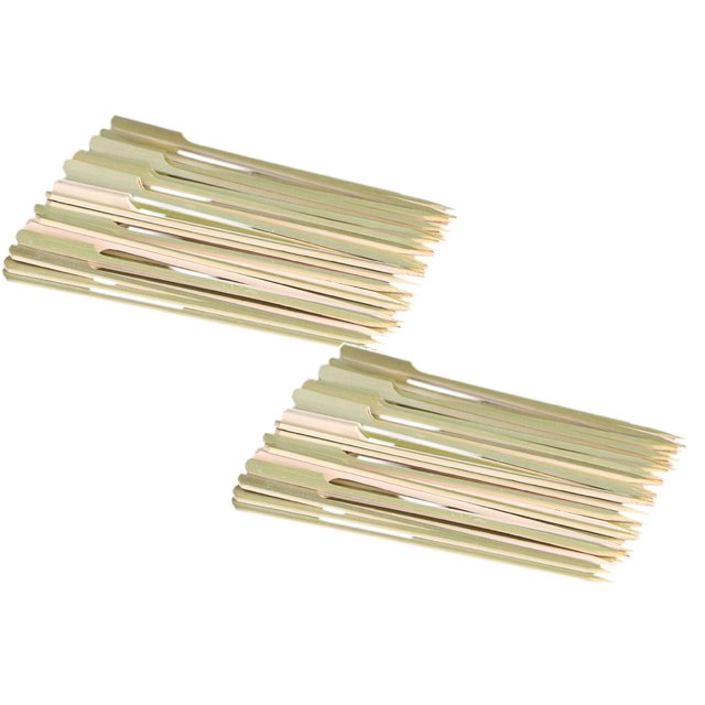 Oleegame 2 Pcs Brochettes d'Oiseau Rôti Brochette de Squab Rôti Filet de Porc Brochette de Poulet Grillée Ruding Brochette de BBQ Aiguille d'Encens Brochette Jetable Multifonctionnelle Verte