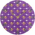 thumbnail image 5 of GZHJMY Mardi Gras Wall Clock, Silent Non Ticking Battery Operated Round Clock for Kitchen Office School Home Decorative, 5 of 7