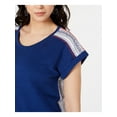 thumbnail image 3 of STYLE & COMPANY Womens Navy Short Sleeve Scoop Neck Top Size: L, 3 of 3