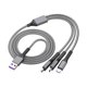 thumbnail image 2 of Cable de datos, carga rápida super rápida, uno a tres, 1.2m, 5A, gris, 2 of 2