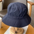 thumbnail image 5 of Sunsanly Waterproof Bucket Rain Hat with Chin Strap Quick Dry Packable Boonie Sun Hat Safari Hat UV Protection-Navy Blue, 5 of 8