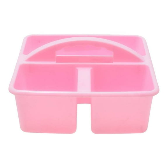Caja Prichos Tres Compartimentos y Asa de Plástico 1 Pieza Rosa