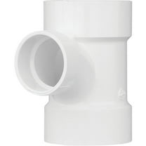 Charlotte Pipe PVC Sanitary Tee - 3 In. Hub x 3 In. D Hub, Schedule 40, Smooth Finish