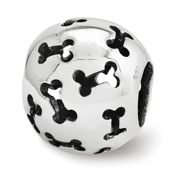 Sterling Silver Reflections Cutout Dog Bone Bead