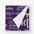 thumbnail image 6 of Kainsy 80th Birthday Gifts for Women Blanket, Happy 80th Birthday Decorations Women Throw Blanket,80 Year Old Gift Ideas, Cheers to 80 Years Gifts, Purple Theme(50"x60"), 6 of 7