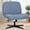 Blue, variant on Orange Factory Beige Office Chair, Armless Criss Cross Legged Chair No Wheels, Comfy Home Office Desk Chairs, Adjustable Swivel Padded Fabric Vanity Task Computer Chair