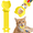 Yellow, variant on Cat Treat Spoon – Lickable Cat Treat Spoon Squeeze for Wet Food & Tube Treats, Multi-Function Cat Treat Feeder for Cats, Kittens & Small Pets (Yellow)