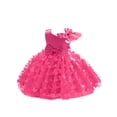thumbnail image 3 of Girls' Princess Dress Sleeveless Tulle Dress with Bowknot and 3D Butterfly Appliques for Special Occasions and Parties, 3 of 4