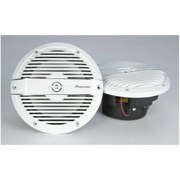 Pioneer 7.7in. 2-Way 250w Max Power IPX7 Rated Classic Grille Design Marine Speakers (pair) - White