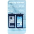 thumbnail image 2 of Waterproof Phone Pouch with Finger Strap, Waterproof Phone Case Compatible with iPhone 16 15 14 13 Pro Max,S24 S23 Ultra, IPX8 Cellphone Dry Bag for Beach Cruise Ship Essentials and up to 7.5", 2 of 7