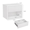 thumbnail image 5 of Zimtown White Nightstand, End Table with 2-Drawer, Wooden Bedside Table, Large Capacity, Easy to Assemble, 5 of 16