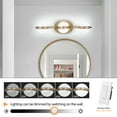 thumbnail image 4 of LiviNest 3 Light Vanity Light: Modern Gold Wall Sconce with Crystal Sand Shades - LED Bathroom Mirror Lighting for Hotel & Spa Decor, 4 of 6