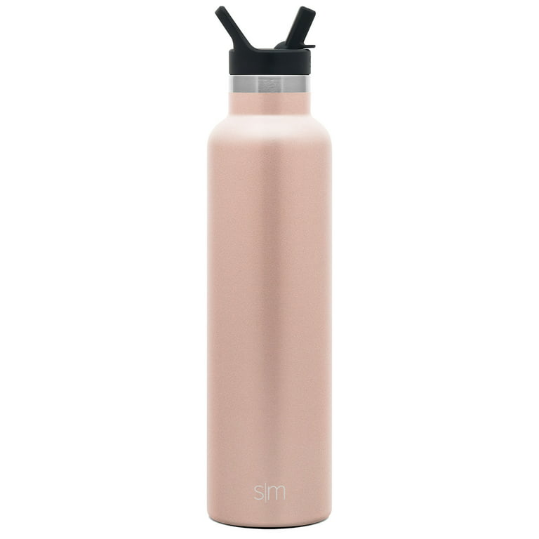 Neutral Colors Insulated Water Bottles - Brown Toned Hexagonal Flowers - 18  Oz Stainless Steel Metal Water Bottle - Reusable for Travel, Camping