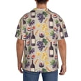 thumbnail image 6 of Picia Watercolor Bottles And Glasses Men's Linen Shirts Short Sleeve Cuban Beach Shirts Casual Shirts Button Down Shirt for Men Beach Summer Wedding Shirt-X-Large, 6 of 7