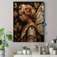 thumbnail image 4 of Golden Sepia Glowing Wing Fairy Forest Canvas Whimsical Fairycore Woodland Wall Decor, 4 of 8