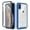 Darkblue, variant on For iPhone XS/X Case with Built-in Screen Protector,Full Protection Rugged Drop Shockproof Rubber Hybrid Anti-Scratch Crystal Clear Phone Case for Apple iPhone XS/X 5.8",Pink