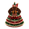 thumbnail image 2 of DIY Christmas Tree Crochet Kit, Handmade Ornament Set with Pearl Beads Bell Bow Yarn Hook, Beginner Friendly Craft for Adults, Multicolor, 20x20 cm, Cloth, 2 of 9