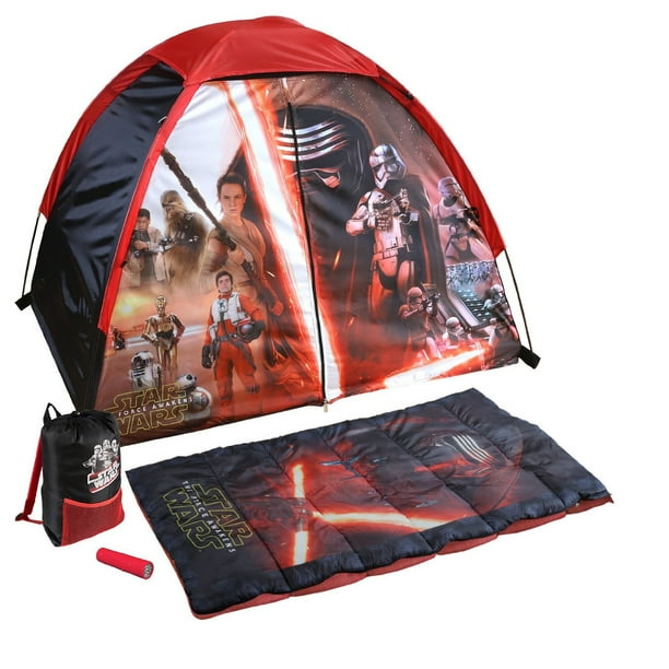 Star Wars Explorer 4 Piece Camp Kit Kids Backpack Camping Tent Set W Flashlight Walmart Com Walmart Com