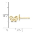 thumbnail image 6 of Auriga Fine Jewelry 14K Yellow Gold Butterfly Stud Earrings for Women, 6 of 6