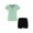 Dusty Green, variant on Zaldita Kids Girls 2Pcs Gymnastics Training Suit Ballet Dance Costumes Short Sleeve T-shirt and Shorts Set Light Green 5-6