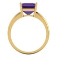 thumbnail image 4 of 2.5 ct Asscher Cut Natural Amethyst Solitaire Engagement Ring for Women in 18K Yellow Gold, 4 of 5