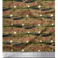 thumbnail image 1 of Soimoi Cotton Duck Fabric Insect,Leaves & Floral Artistic Fabric Prints by Yard 42 Inch Wide, 1 of 1