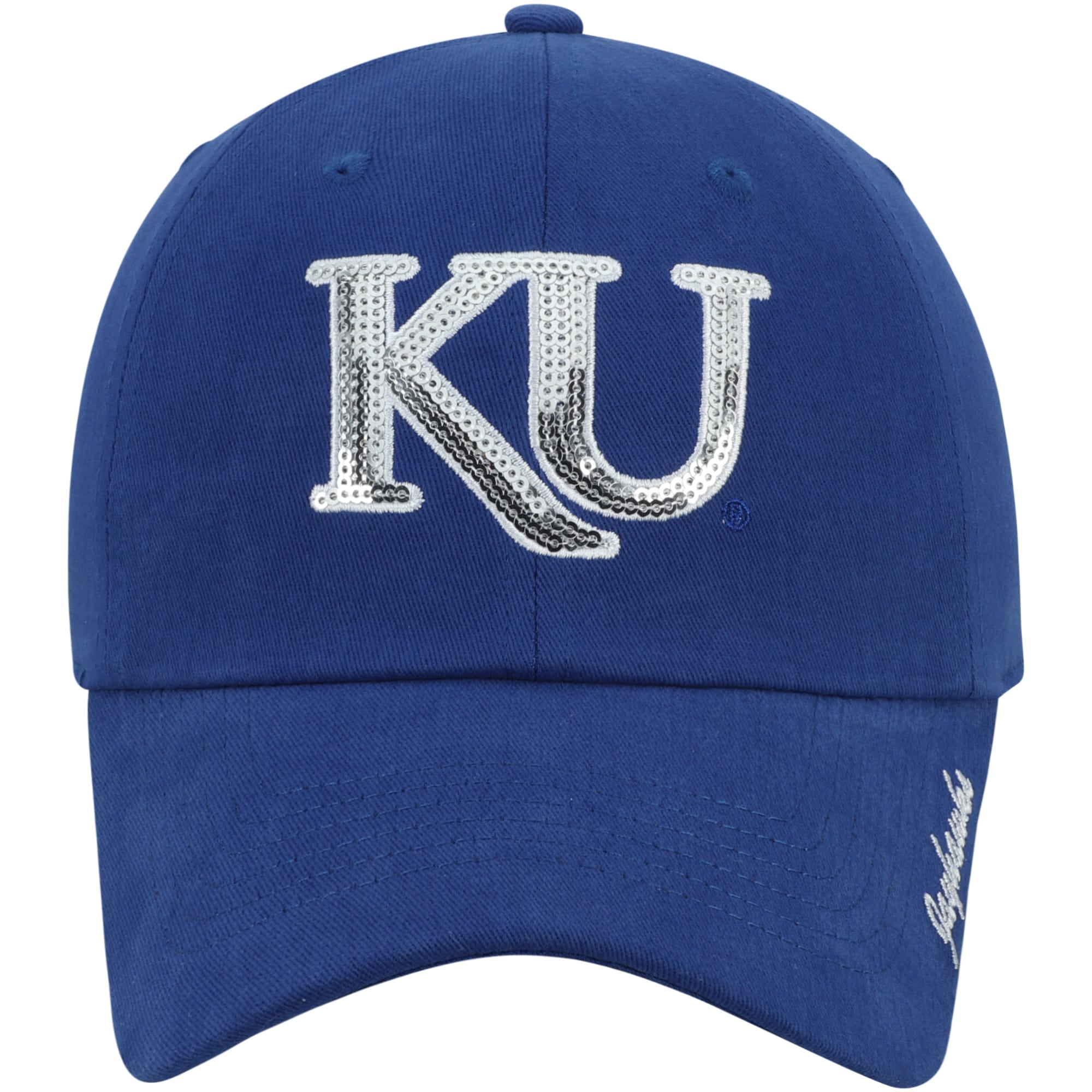 Kansas Jayhawks Split Bar Girl Fit Ladies The Game Strapback Baseball Cap  Hat