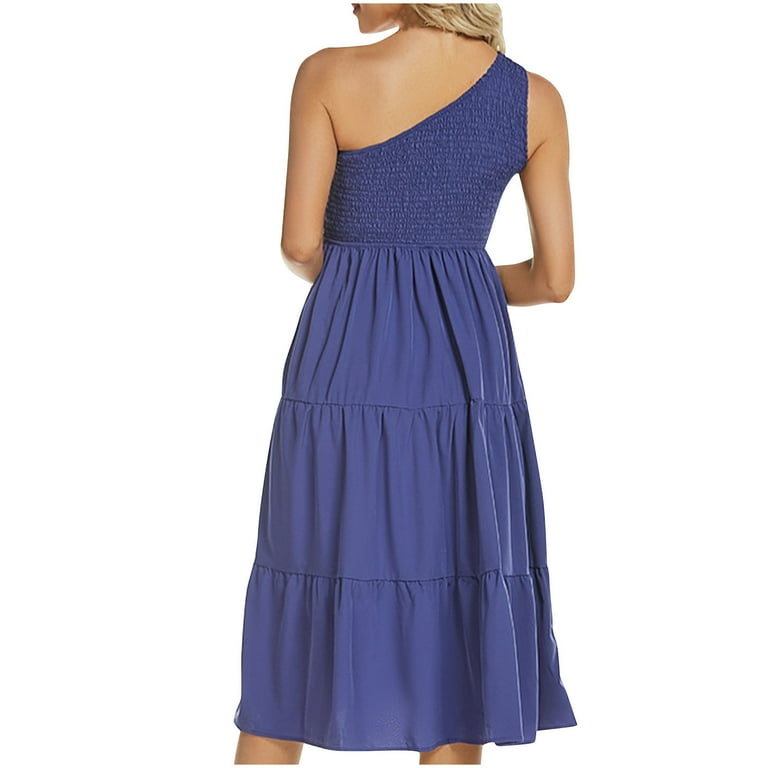 YFNNUP Dress Maxi for Women Next Day Delivery Dresses for Women 2024 Casual Womens Solid Color Dresses Sleeveless Sundress V Neck Strapless Sundress Walmart