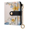 thumbnail image 2 of Small Wallet For Women Bifold Leather Pocket Coin Credit Card Holder With RFID Blocking Gingham Pattern with Pastel, 2 of 6