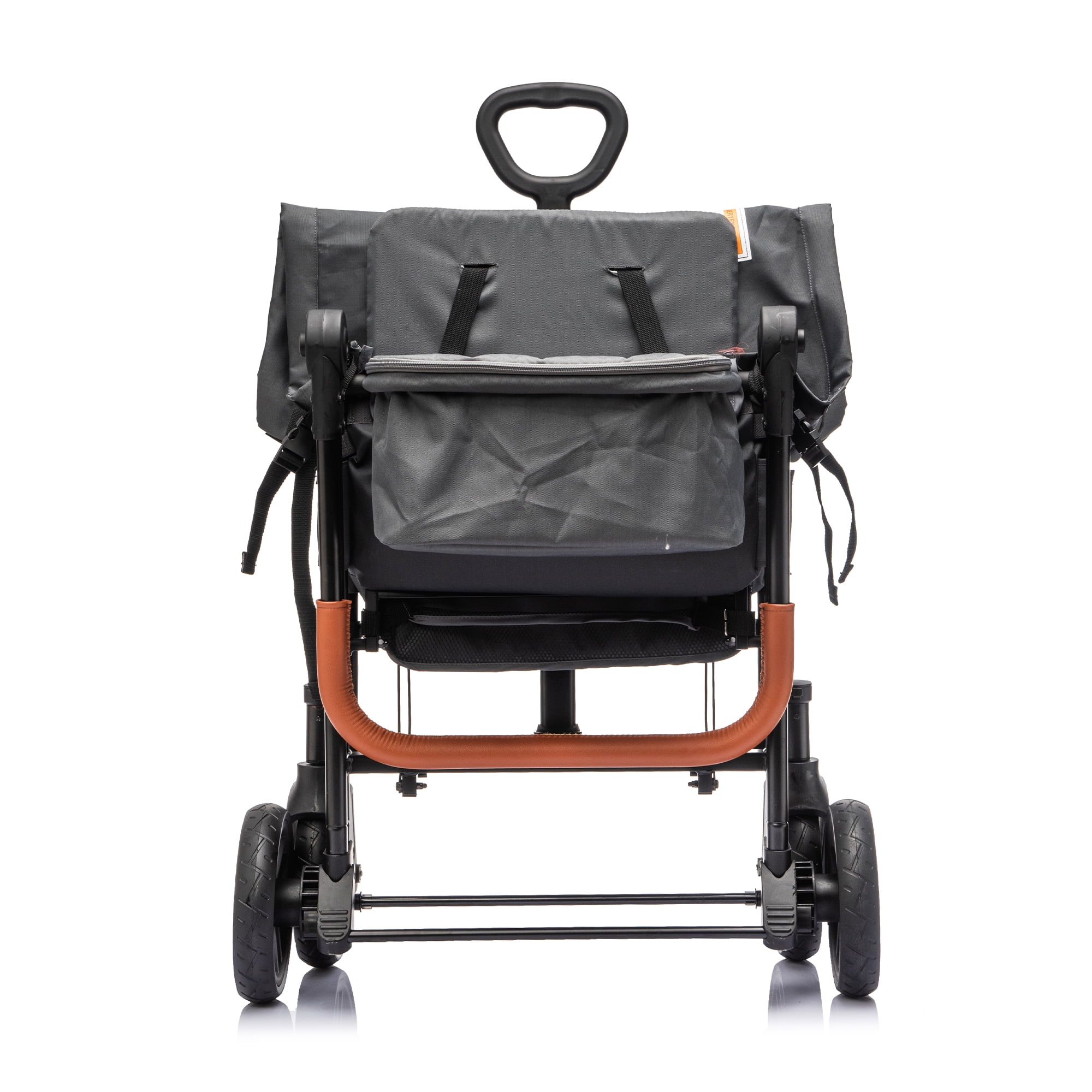 2-Seater Wagon Stroller with 5-Point Safety Harness, Adjustable Canopy, Push-Pull Handles, 7-Level Height Adjustment, Foldable Frame for Kids 6-36 Months