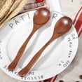 thumbnail image 4 of sdhkgrrt Wooden Spoon, Wooden Spoon, Kitchen Cooking Utensil Spoon, Soup Teaspoon Tableware, Natural Wood Plain Spoon, for Porridge Coffee Desserts, Handcrafted Simple Design, 4 of 9