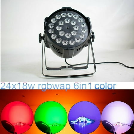 LED Par Can Party Light 24x18W RGBWAUV 6in1 Color Wash Stage Effect DJ Concert