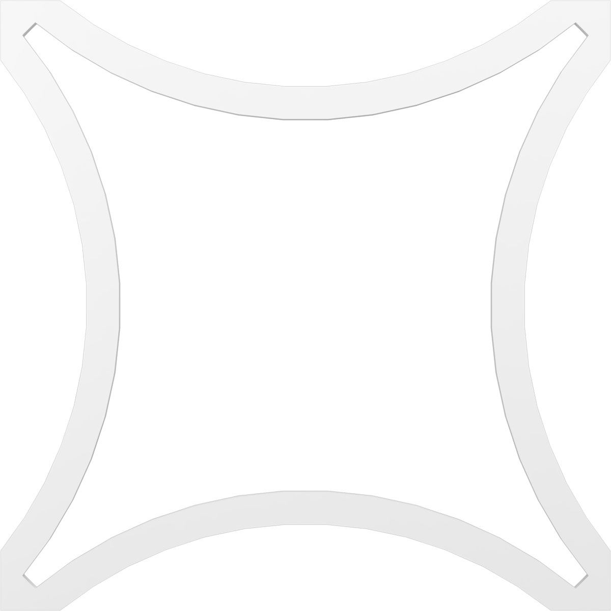 23 3/8"W x 23 3/8"H x 3/8"T Extra Large Lilley Decorative Fretwork Ceiling Panels in Architectural Grade PVC