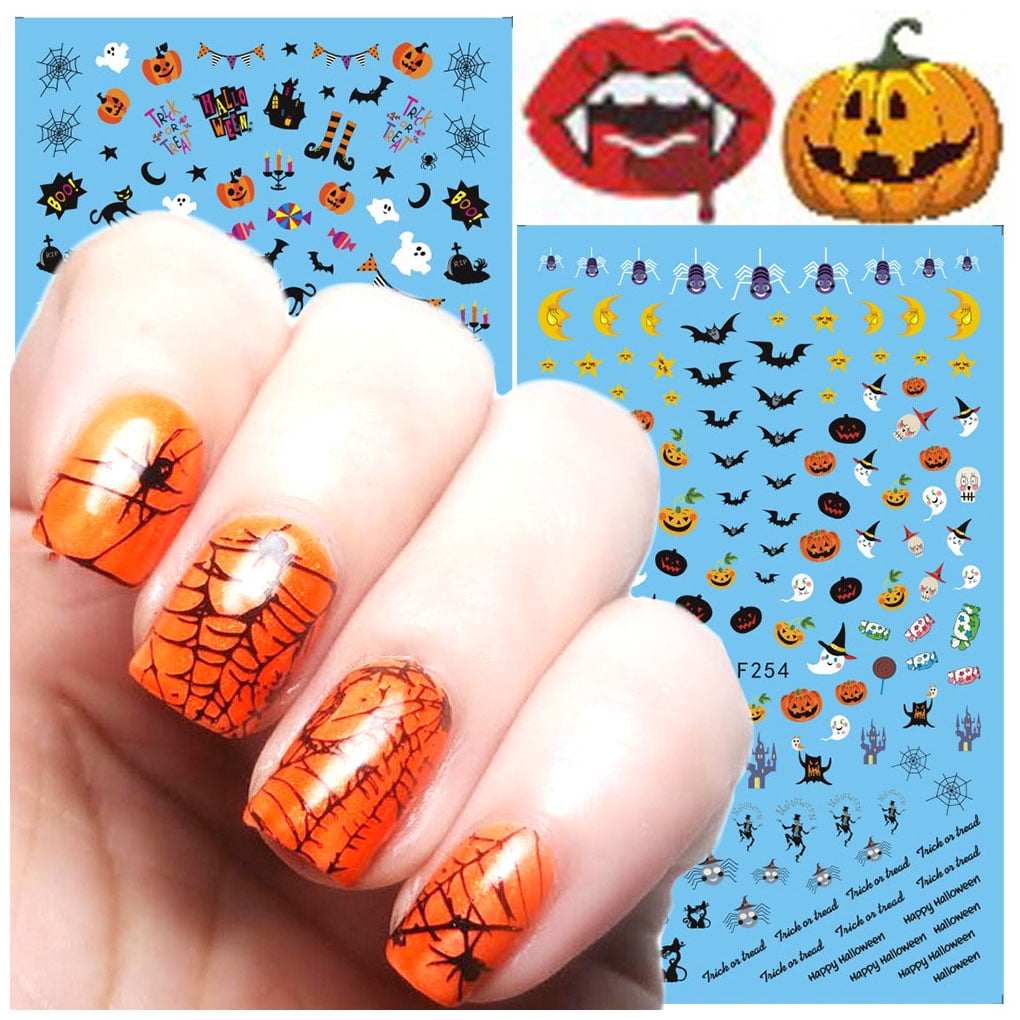 Boyijia 3 Set Nails Art Sticker Halloween Pumpkin Ghost Owl Nail Wrap Sticker Tips Diy Manicura Stickers Tool Walmart Canada