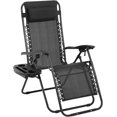 thumbnail image 1 of FDW Chaise Zéro Gravité, Chaise Longue Zéro Gravité, Lot de 1/2 Chaise de Pelouse Pliante Inclinable Réglable Chaises de Patio avec Oreiller et Table d'Appoint pour Piscine Cour avec Porte-Gobelet (1, Noir), 1 of 8