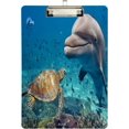 thumbnail image 2 of FMSHPON Sea Turtle Dolphin Ocean Clipboard Hardboard Wood Nursing Clip Board and Pull for Standard A4 Letter 13x9 inches, 2 of 8