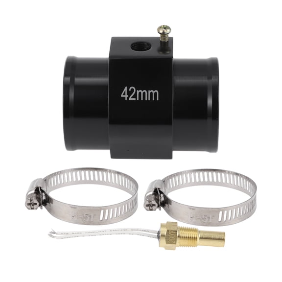 Unique Bargains 12V/24V Universal Water Temp Sensor Kit, 1/8"NPT 1.65" Black Adapter 200'F On - 185'F Off for Automotive Radiator & Engine Cooling